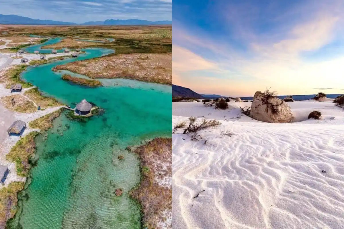 cuatro cienegas poza azul dunas yeso
