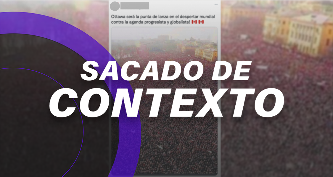 Esta imagen no es protesta contra medidas sanitarias en Canadá, es Moscú...