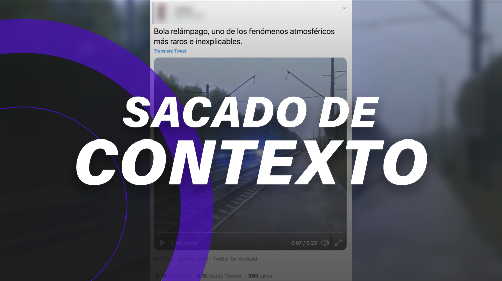 Sacada de contexto: *esta es una bola relámpago, pero fue generada por computadora*