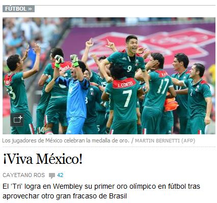 Resalta prensa mundial triunfo del Tri y maldición de Brasil