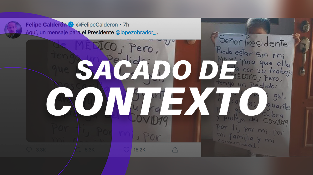 Calderón saca de contexto imagen para exigir a AMLO medidas de protección