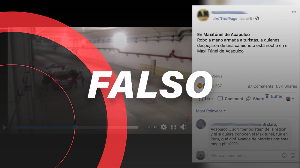 Video de supuesto asalto en Acapulco en realidad es de un robo en Lima, Perú