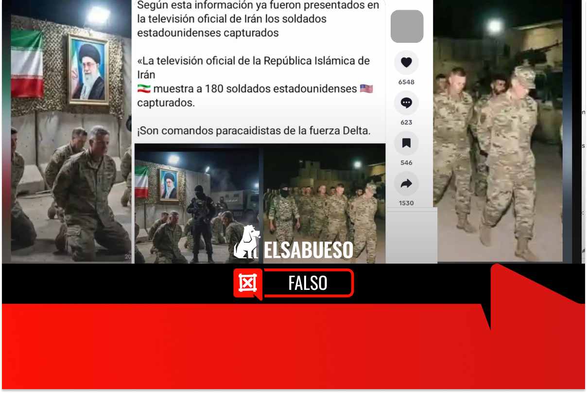 La imagen de la supuesta captura de militares de EUA se creó con IA 