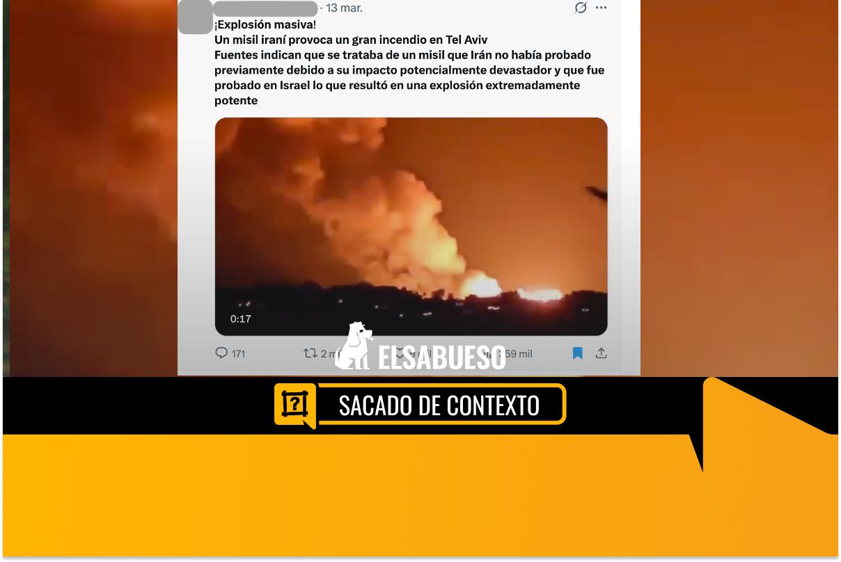 Este video no es de un ataque iraní en Tel Aviv,  sino de Israel al Líbano en 2025