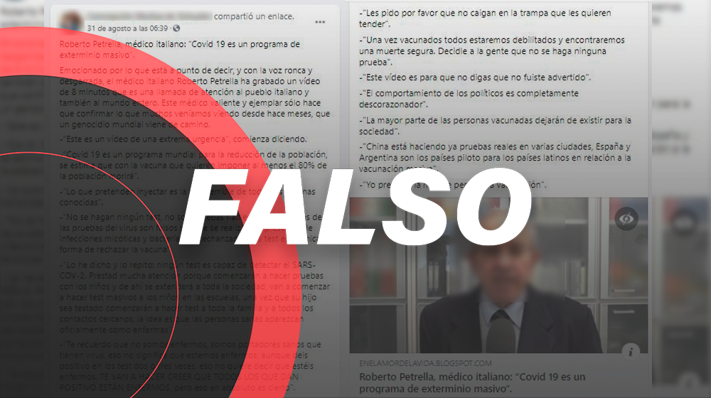 Estas afirmaciones sobre COVID-19 atribuidas a un médico italiano son falsas