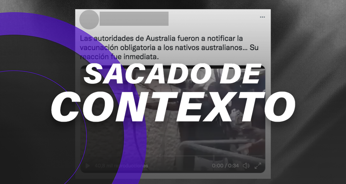Nativos no protestan en Australia contra la vacunación, el video es de...