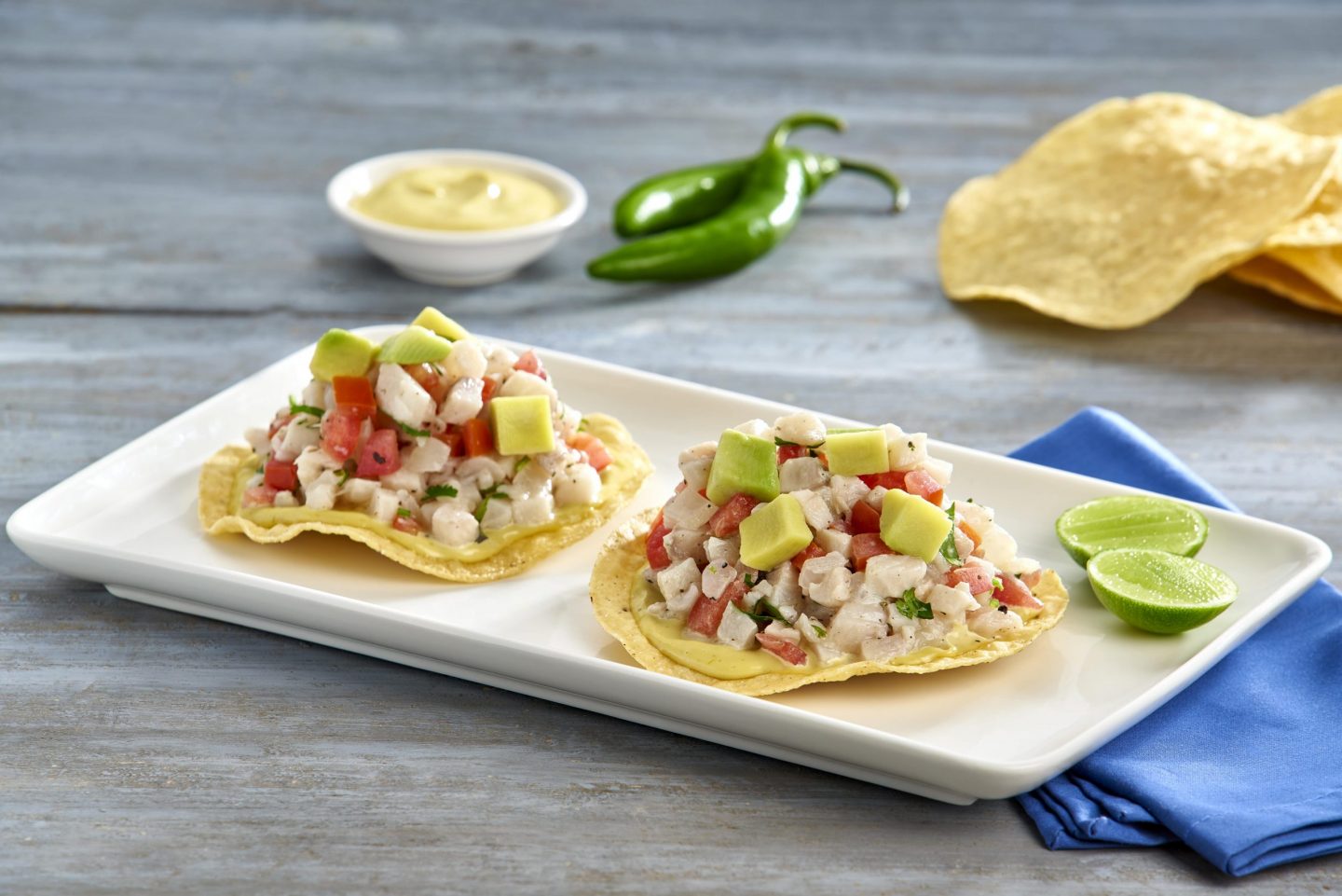 Receta de tostadas de ceviche estilo Baja 