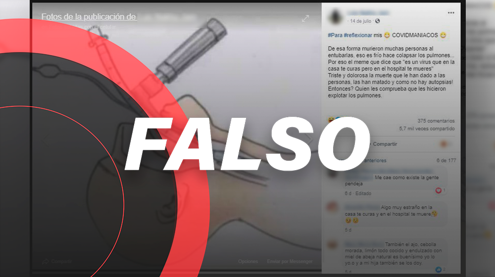 Médicos no intuban a enfermos de COVID para matarlos