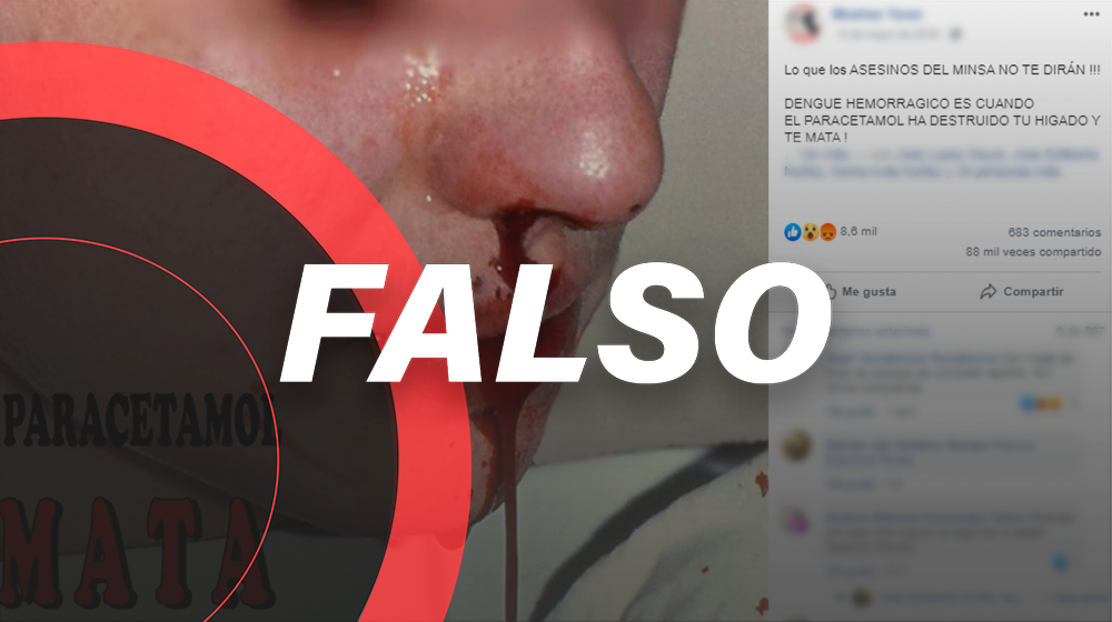 No, el paracetamol no es letal ni causa dengue hemorrágico