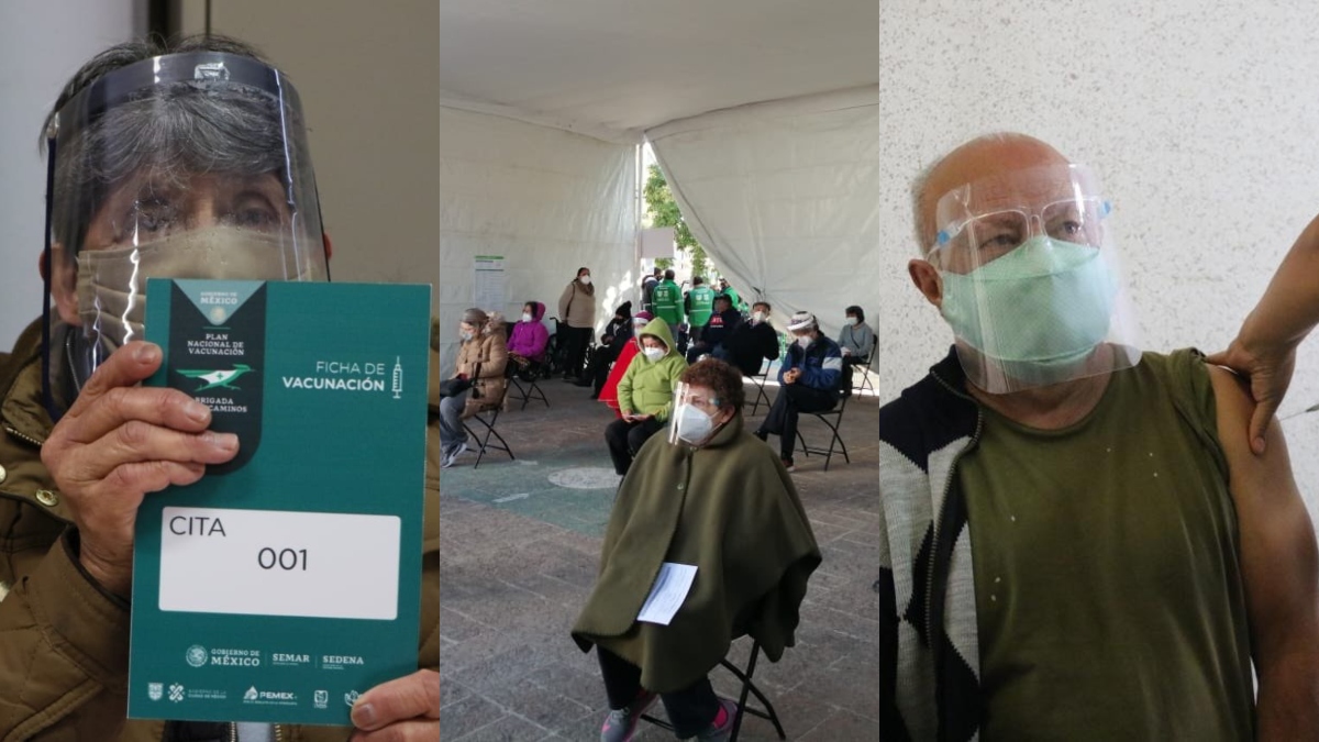 ¡Un poco de esperanza! Así va el primer día de *vacunación a adultos mayores en CDMX*