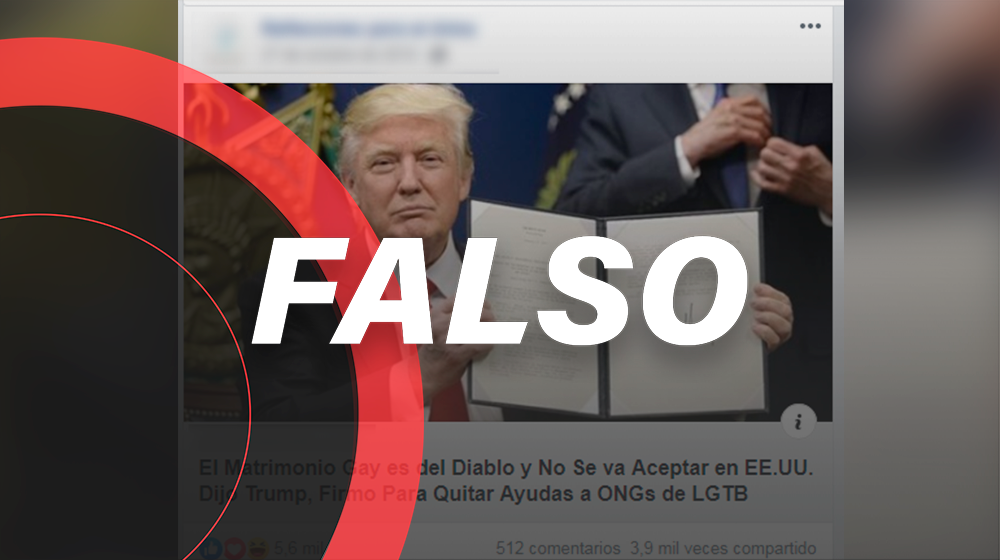 Trump no publicó un decreto contra ONG que ayudan a la comunidad LGBT