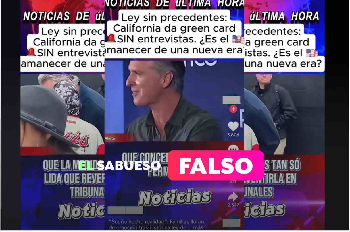 El gobernador de California no aprobó ninguna ley para dar residencia permanente a inmigrantes 