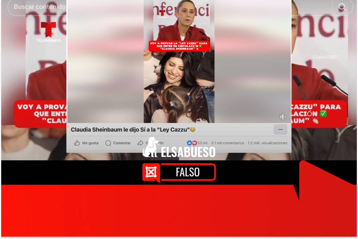  Es falso que Claudia Sheinbaum aprobó la “Ley Cazzu”