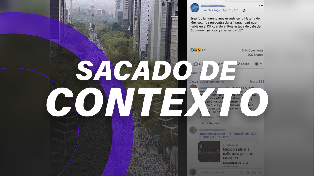 Usuarios comparten fotografía de 2008 para ilustrar una marcha de 2019