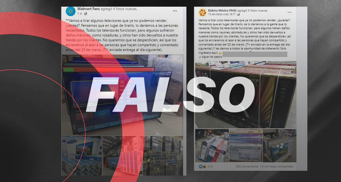 Ni Walmart ni Elektra están regalando televisiones a cambio de likes