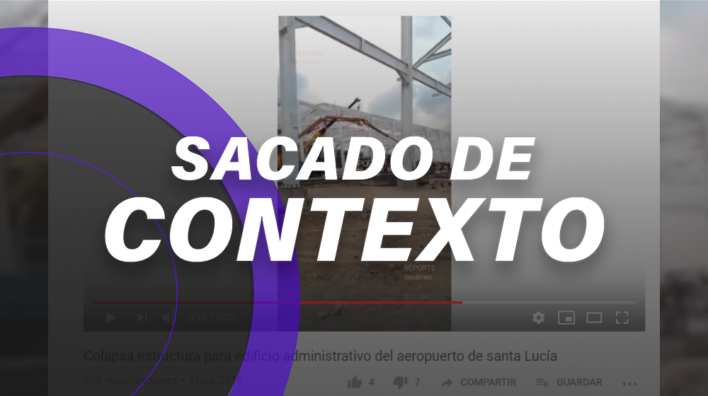 El video de una estructura que se colapsa no es de Santa Lucía