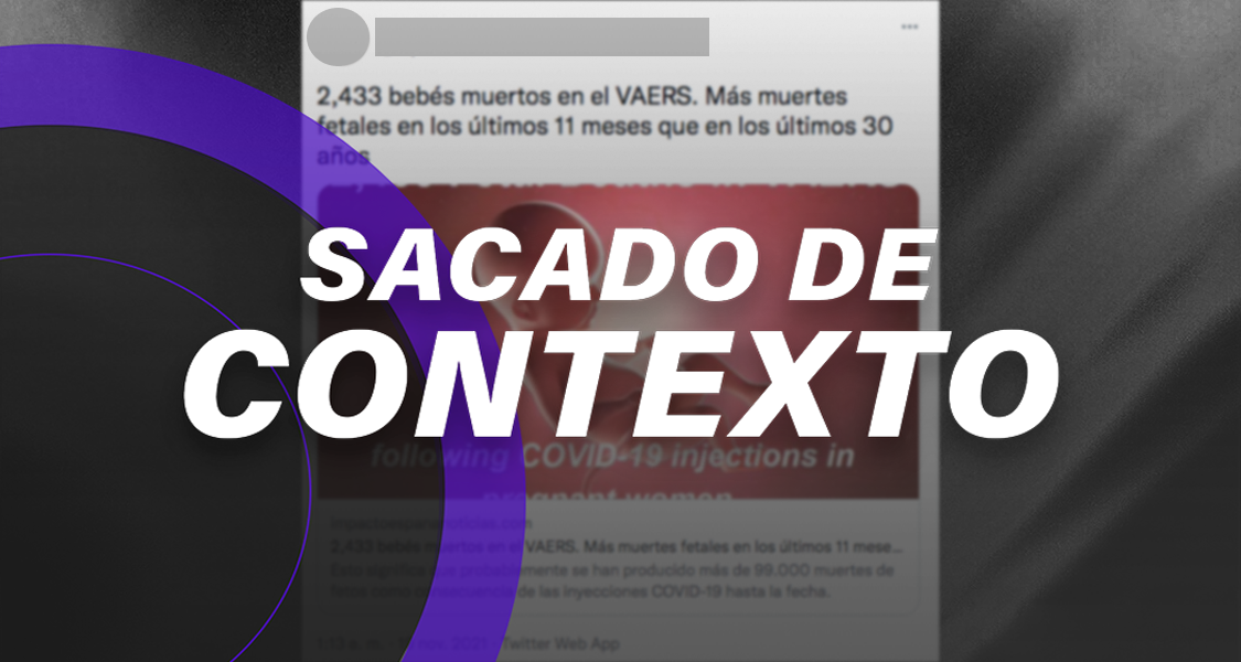 Afirmación de “2,433 bebés muertos” por vacunas COVID en EU no tiene...
