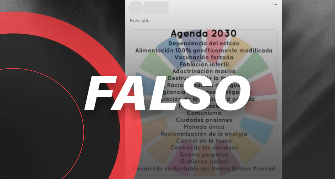Esta imagen desinforma sobre los objetivos de la Agenda 2030 de la ONU