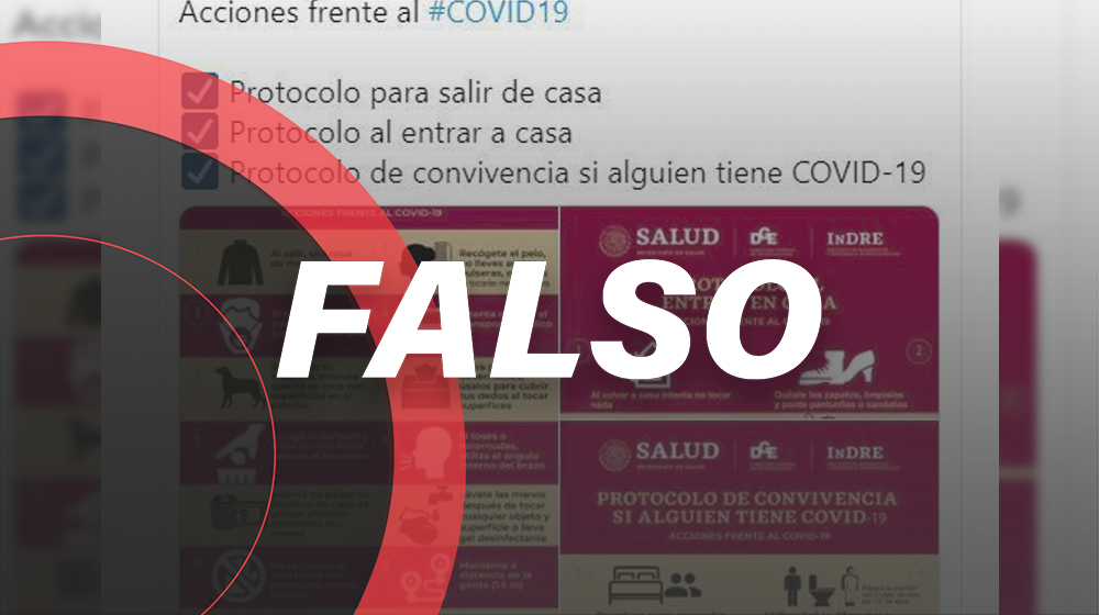 Es falso que Salud haya emitido esta infografía sobre cuidados en casa