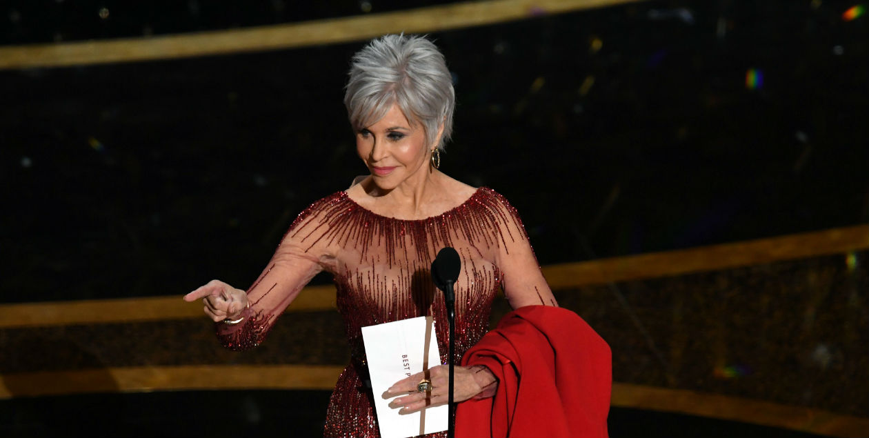 Lo dijo y lo cumplió, *Jane Fonda* usa un vestido reciclado en los Oscar 2020