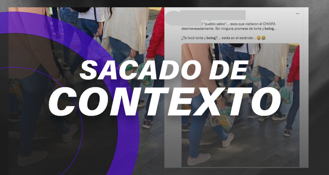 Esta imagen de gente con 'lonches' es de 2019, no de inauguración del AIFA