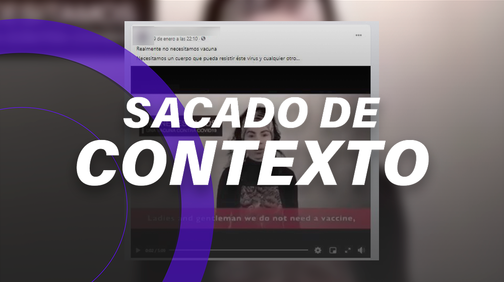 Comer saludable no sustituye la vacunación, ni previene o cura la COVID