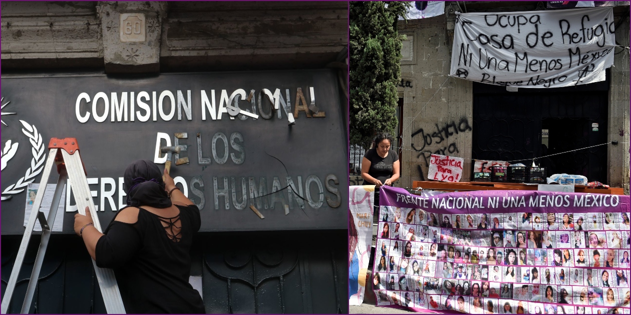 Antes era la CNDH, ahora es la *Casa Refugio Ni Una Menos ¡y la lucha sigue!*