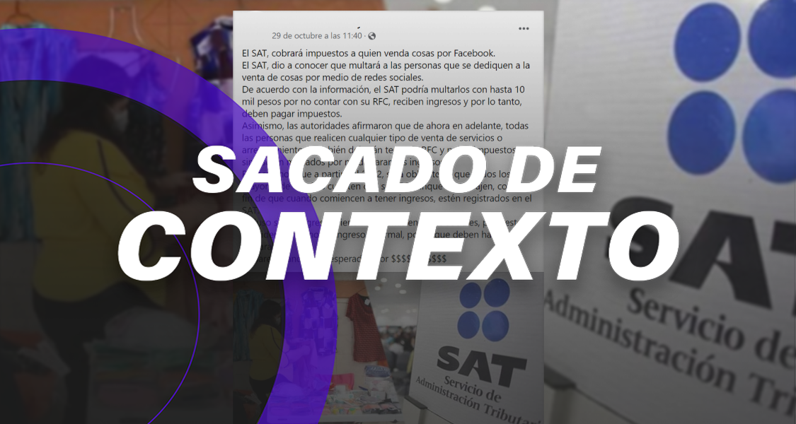 El SAT no puso nuevos impuestos para quienes venden por Facebook