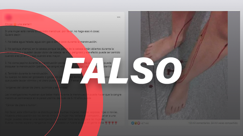 Beber agua con hielo y usar champú durante la menstruación *NO es peligroso*