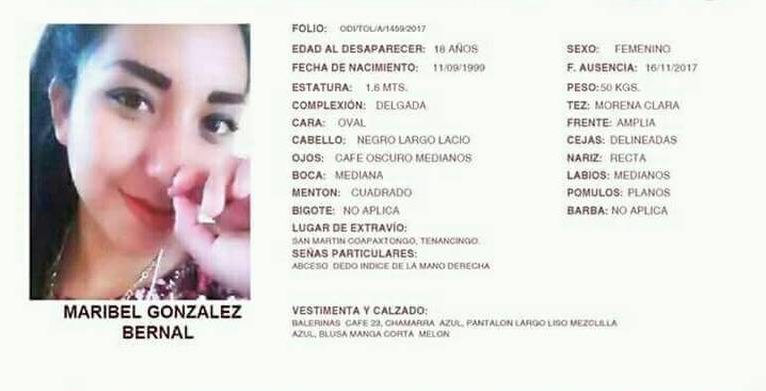 Maribel González, la estudiante de enfermería que desapareció tras tomar un taxi en el Edomex