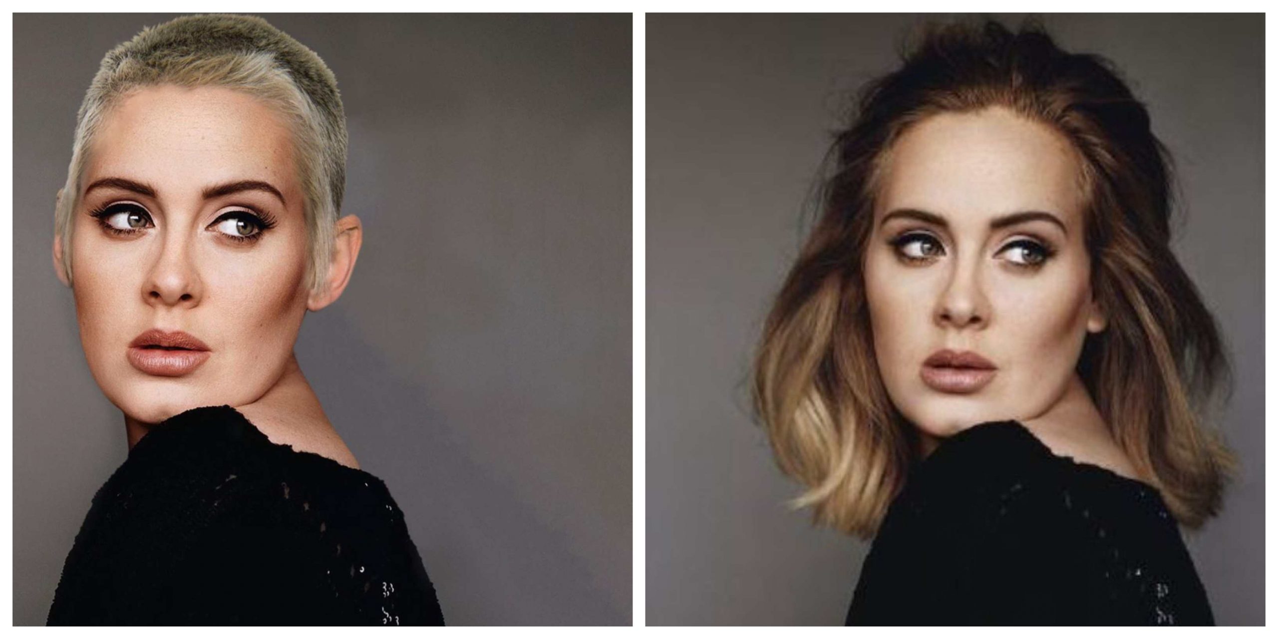 OMG, *¿Adele se rapó?* Nah, esta imagen es obra del artista Hey Reilly