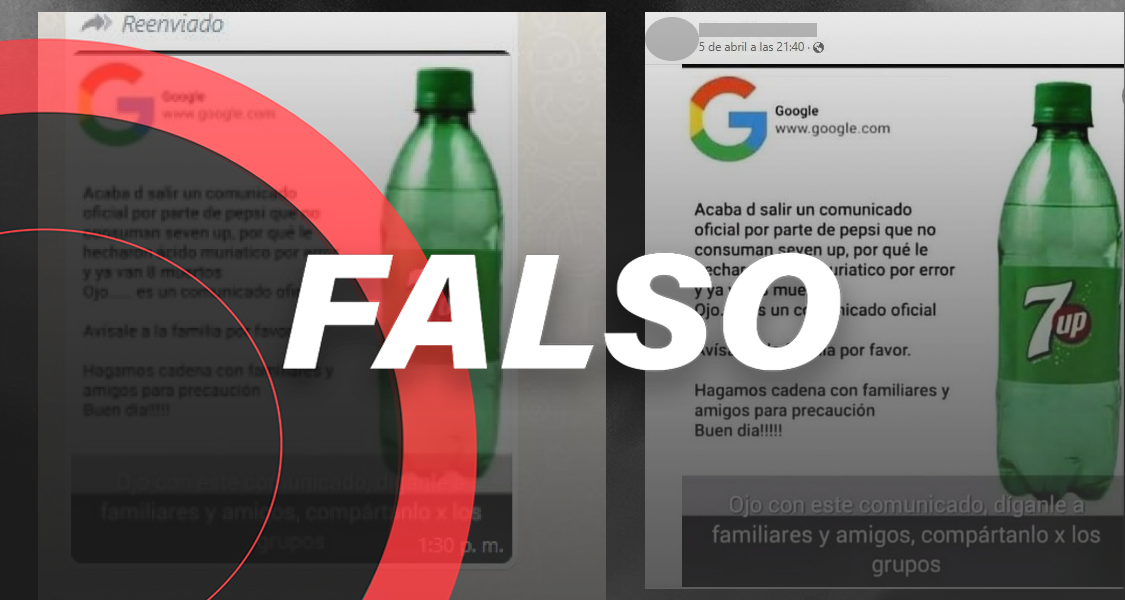 Pepsi no alertó sobre "ácido muriático" en refresco 7up