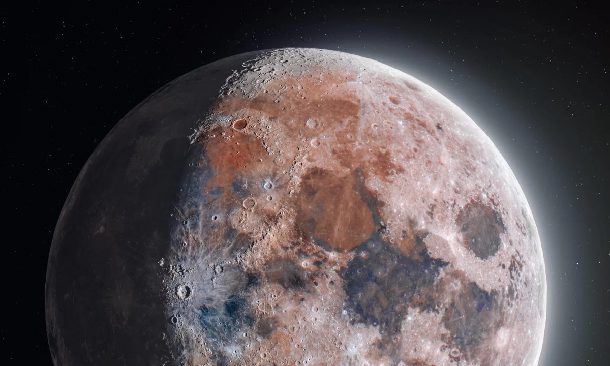 ¡No es completamente blanca! La detallada *foto de la Luna que muestra sus verdaderos colores*