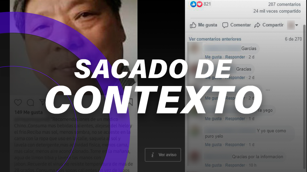 Este hombre no es un médico chino y sus consejos no ‘vencen’ al COVID-19