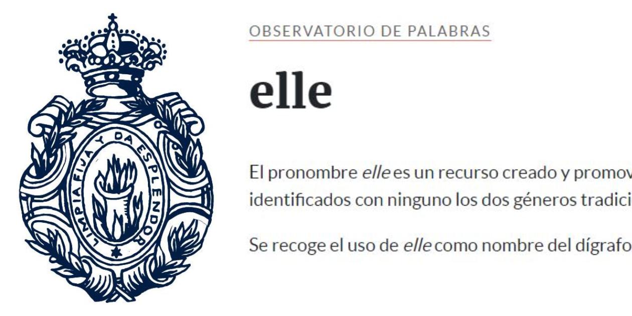 ¿Realmente *la RAE aceptó el pronombre 'Elle'?* No, ¡pero sí hay buenas noticias!