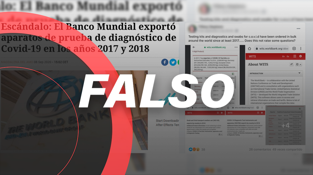 Estos documentos no muestran importaciones de pruebas COVID-19 antes de 2020