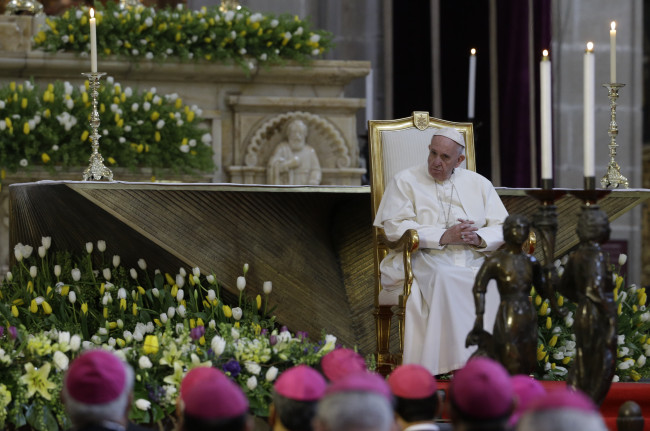 Discurso del papa Francisco en la reunión con obispos en la Catedral Metropolitana