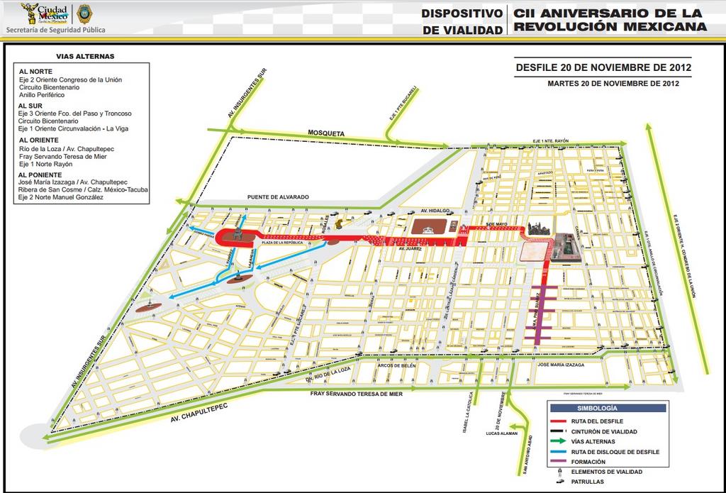 Hoy hay desfile. Toma precauciones para no atorarte
