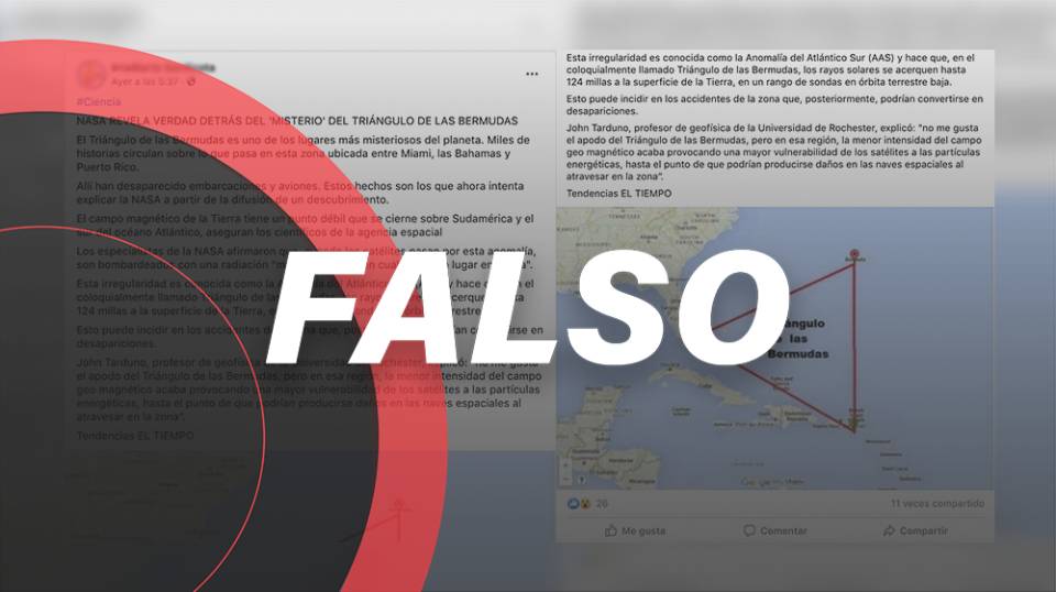 Si lees por ahí que la *'NASA reveló el misterió del Triángulo de las Bermudas'*, ¡no les creas!