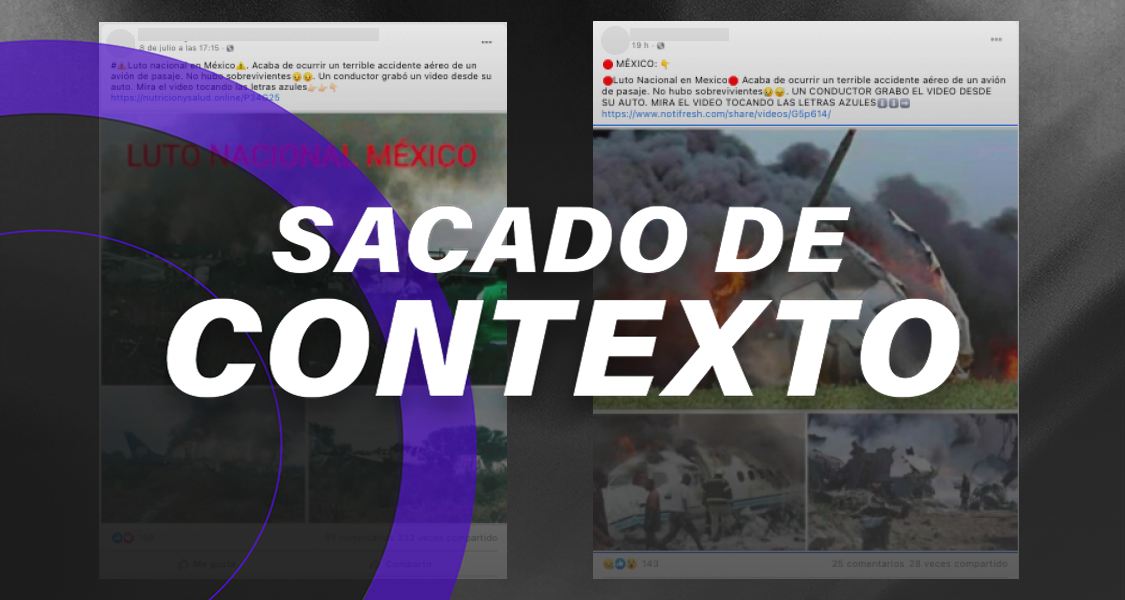 Los accidentes aéreos que muestran estas publicaciones no son recientes