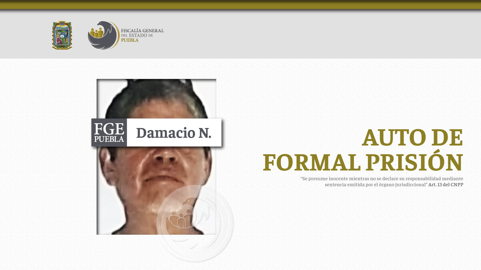 Detienen y procesan por homicidio a excomandante de policía de Honey, Puebla, tras 29 años prófugo