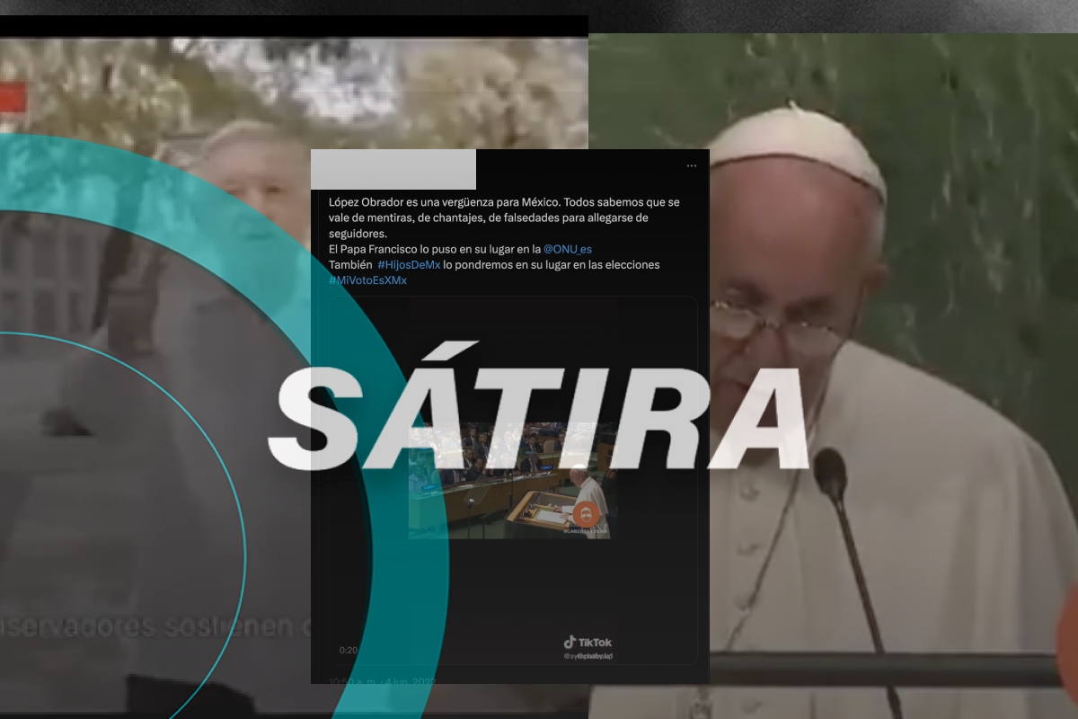 Resurge video de Papa Francisco y su discurso contra AMLO, pero es sátira