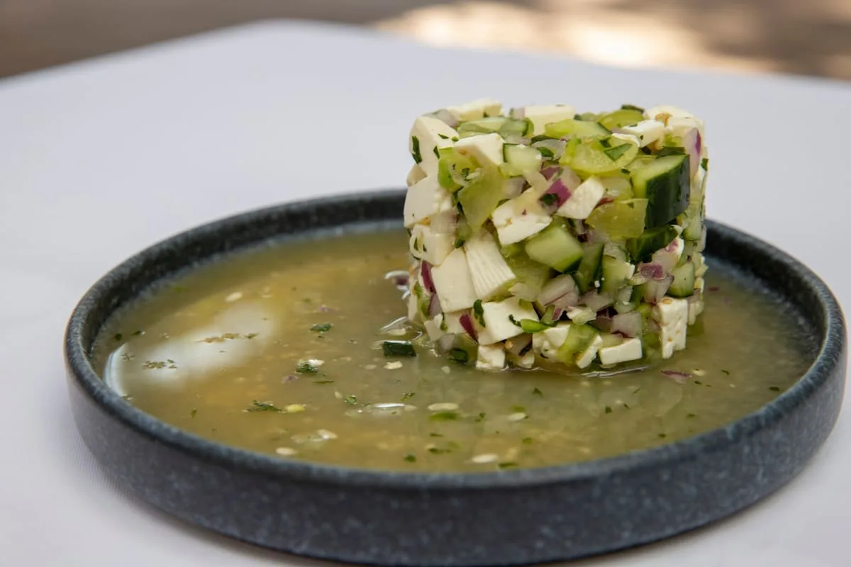 Receta de aguachile con queso panela y pepino