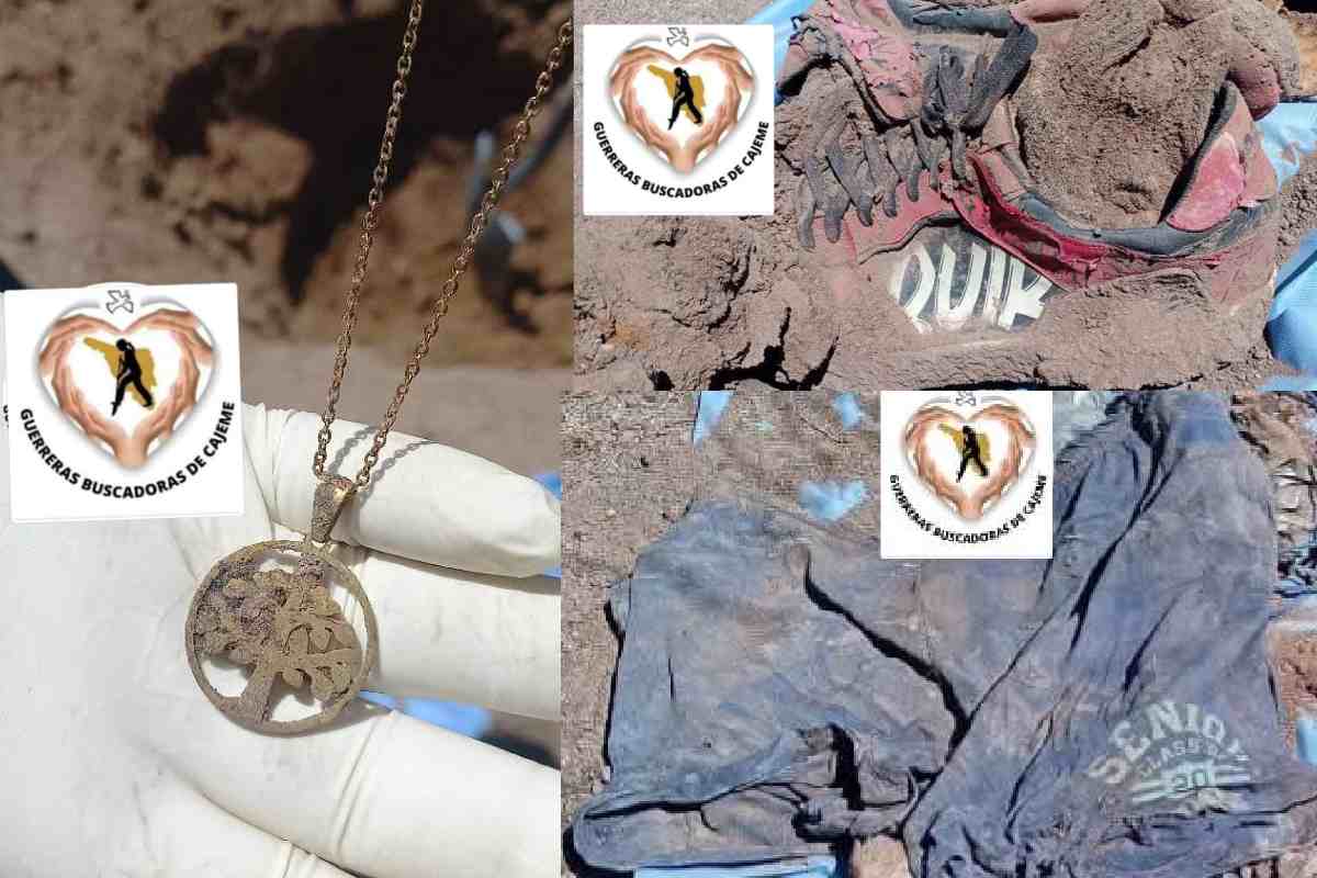 Algunas de las pertenencias encontradas en Guaymas