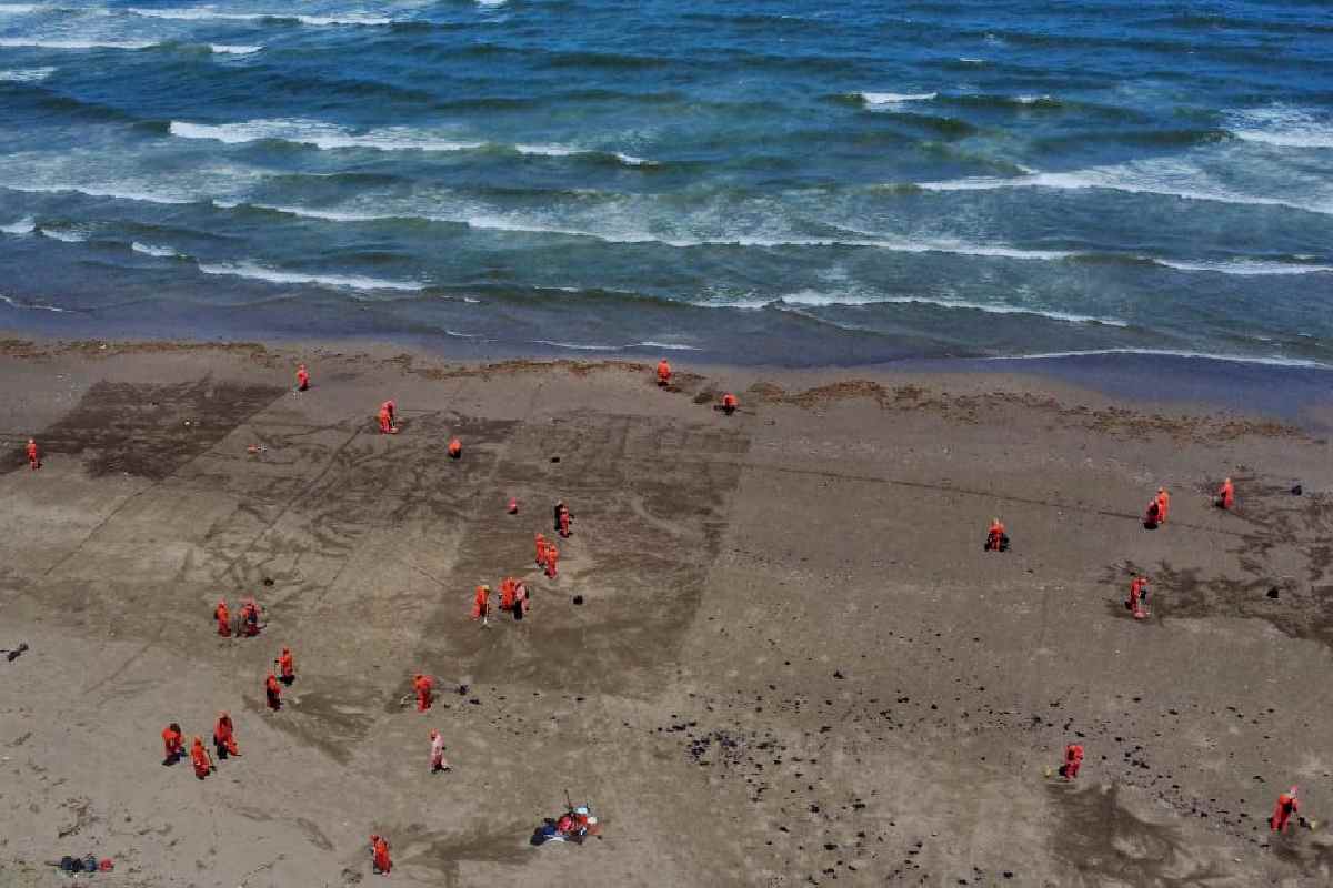 Avanzan labores de limpieza y apoyo a pescadores por derrame de hidrocarburos en Veracruz y Tabasco