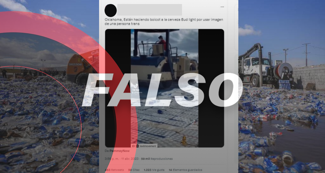 Estas cervezas fueron destruidas porque caducaron, no por publicidad con persona trans 