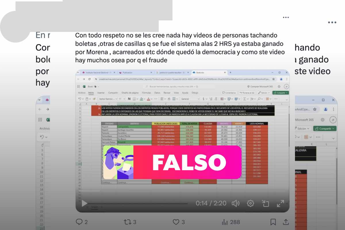 Video que acusa al INE de ‘inflar’ votos a favor de Morena es desinformación 