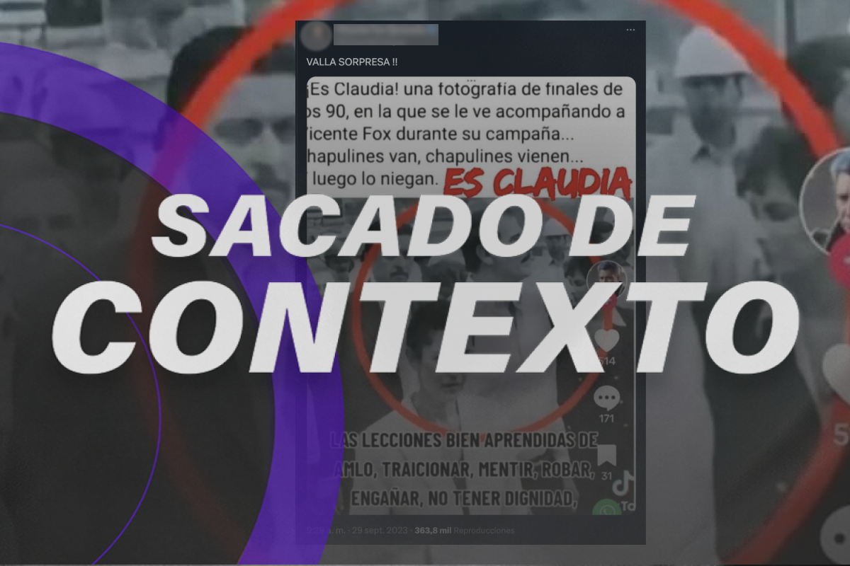 Foto no muestra a Claudia Sheinbaum en campaña con Vicente Fox, está sacada de contexto