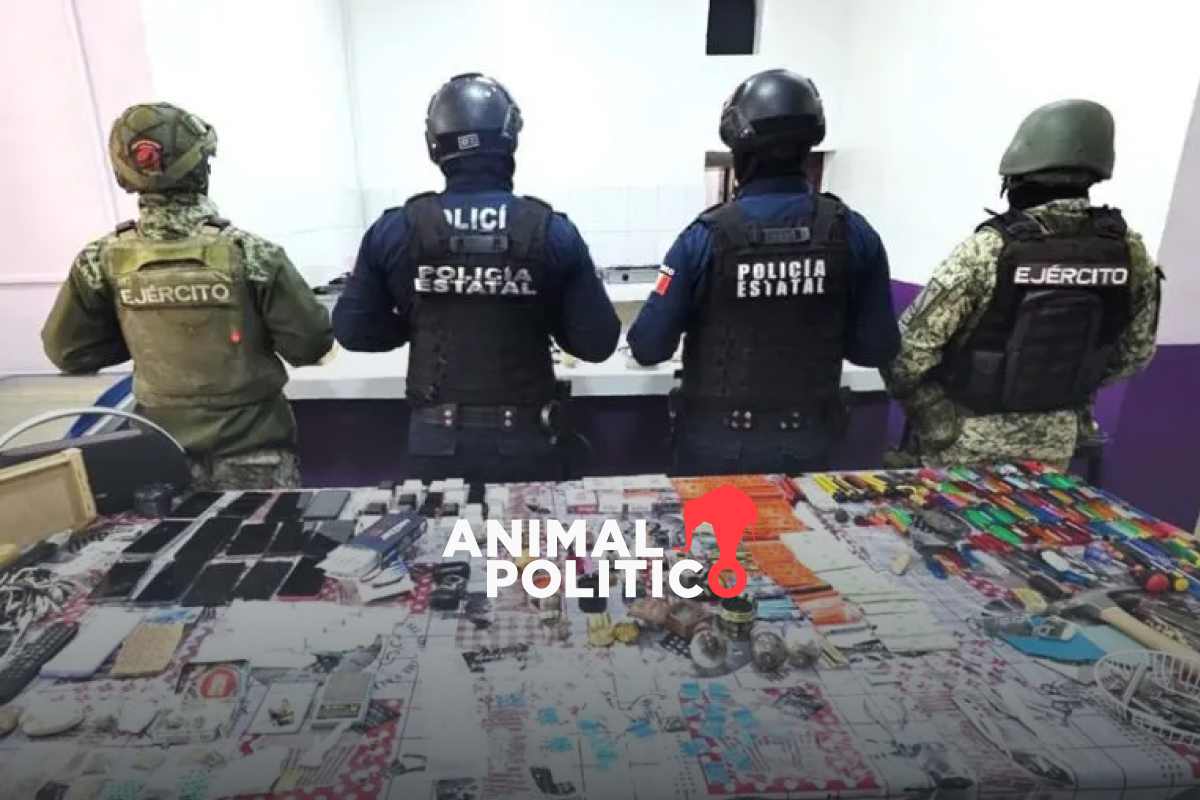 Decomisan red de comunicación al interior de penal de Pachuca, Hidalgo, tras operativo 
