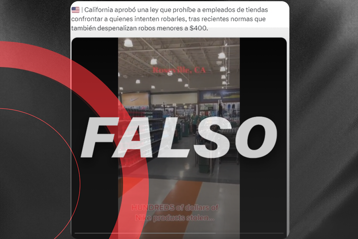 ¿Es ‘legal robar en California’? No, se trata de desinformación 